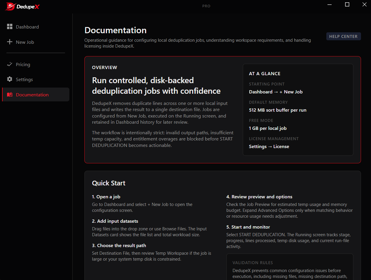 Documentation and logs